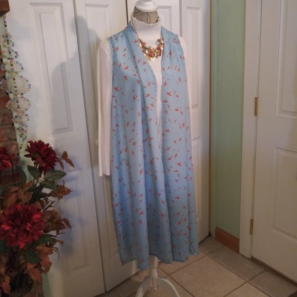 jeaniemade Jackets & Blazers - 916 jeaniemade Size XL Sleeveless Long Duster Vest